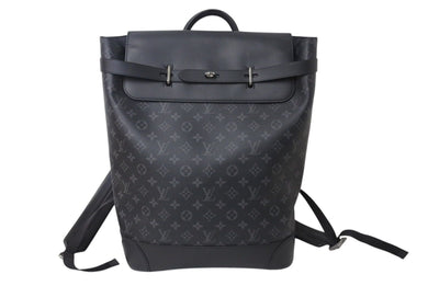 新品同様 LOUIS VUITTON ルイヴィトン スティーマー バックパック リュックサック M44052 モノグラムエクリプス 中古 4c070924