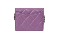 Load image into Gallery viewer, 極美品 CHANEL シャネル ショルダーバッグ チェーンウォレット 30番台 ココマーク パープル ラムスキン シルバー金具 中古 4c070925