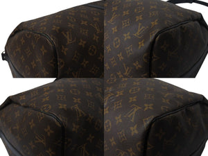 LOUIS VUITTON ルイヴィトン キーポルバンドリエール55 ボストンバッグ M56714 モノグラムマカサー ブラック 美品 中古 4c070930