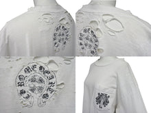 Load image into Gallery viewer, CHROME HEARTS クロムハーツ 長袖Ｔシャツ サイズM フローラル プリント ヴィンテージ ホワイト ブラック コットン 良品 中古 4c070944