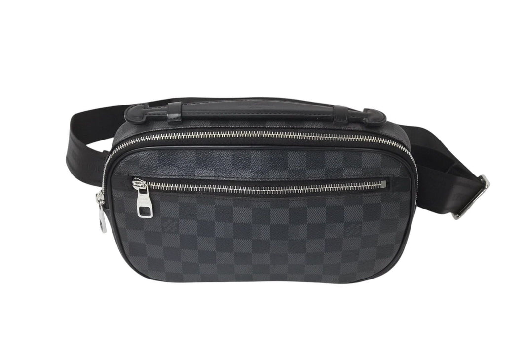 極美品 LOUIS VUITTON ルイヴィトン Damier Graphite ダミエ・グラフィット Ambler アンブレール ボディバッグ N41289 ICチップ 中古 4c070955