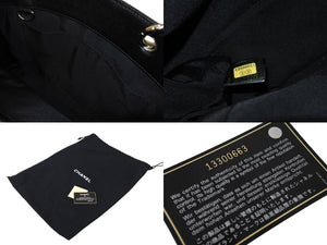 極美品 CHANEL シャネル GST チェーントートバッグ ココマーク 13番台 A50995 キャビアスキン ブラック シルバー 中古 4c070961