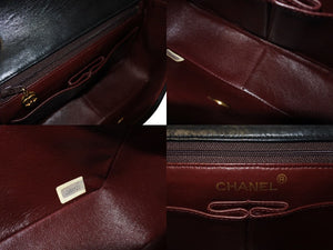 CHANEL シャネル 縦長 15cm ミニマトラッセ20 チェーンショルダーバッグ 1番台 ラムスキン ブラック ゴールド 良品 中古 4c070966