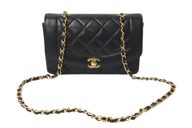 極美品 CHANEL シャネル シングルフラップ ダイアナマトラッセ22 ショルダーバッグ 2番台 A05289 ラムスキン 中古 4c070972