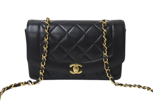 極美品 CHANEL シャネル シングルフラップ ダイアナマトラッセ22 ショルダーバッグ 2番台 A05289 ラムスキン 中古 4c070972