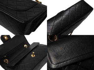 CHANEL シャネル マトラッセ23 Wフラップ チェーン ショルダーバッグ ラムスキン 2番台 ブラック ゴールド金具 美品 中古 4c070973