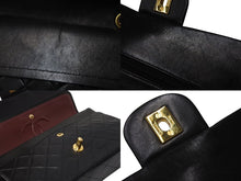 Load image into Gallery viewer, CHANEL シャネル マトラッセ23 Wフラップ チェーン ショルダーバッグ ラムスキン 2番台 ブラック ゴールド金具 美品 中古 4c070973