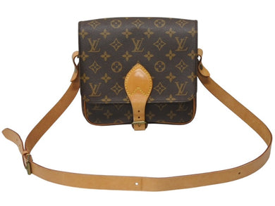 LOUIS VUITTON ルイ ヴィトン カルトシエールMM ショルダーバッグ M51253 モノグラムキャンバス ブラウン 美品 中古 4c070980