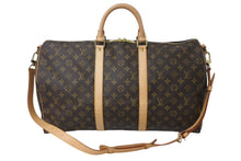 Load image into Gallery viewer, 新品同様 LOUIS VUITTON ルイヴィトン キーポル バンドリエール50 ボストンバッグ M41416 モノグラム PVC レザー ブラウン 中古 4c070984