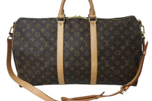 Load image into Gallery viewer, 新品同様 LOUIS VUITTON ルイヴィトン キーポル バンドリエール50 ボストンバッグ M41416 モノグラム PVC レザー ブラウン 中古 4c070984