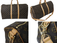 Load image into Gallery viewer, 新品同様 LOUIS VUITTON ルイヴィトン キーポル バンドリエール50 ボストンバッグ M41416 モノグラム PVC レザー ブラウン 中古 4c070984