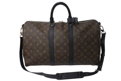 LOUIS VUITTON ルイヴィトン キーポル バンドリエール45 ボストンバッグ M56711 モノグラムマカサー ブラウン 美品 中古 4c070985