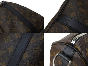 LOUIS VUITTON ルイヴィトン キーポル バンドリエール45 ボストンバッグ M56711 モノグラムマカサー ブラウン 美品 中古 4c070985