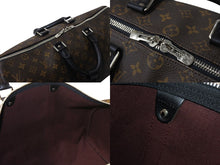 Load image into Gallery viewer, LOUIS VUITTON ルイヴィトン キーポル バンドリエール45 ボストンバッグ M56711 モノグラムマカサー ブラウン 美品 中古 4c070985