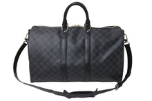Load image into Gallery viewer, 極美品 LOUISVUITTON ルイヴィトン キーポルバンドリエール45 ボストンバッグ N41418 ダミエグラフィット 中古 4c070986