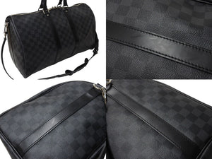 極美品 LOUISVUITTON ルイヴィトン キーポルバンドリエール45 ボストンバッグ N41418 ダミエグラフィット 中古 4c070986