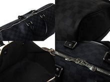 Load image into Gallery viewer, 極美品 LOUISVUITTON ルイヴィトン キーポルバンドリエール45 ボストンバッグ N41418 ダミエグラフィット 中古 4c070986