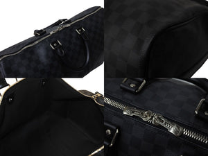 極美品 LOUISVUITTON ルイヴィトン キーポルバンドリエール45 ボストンバッグ N41418 ダミエグラフィット 中古 4c070986