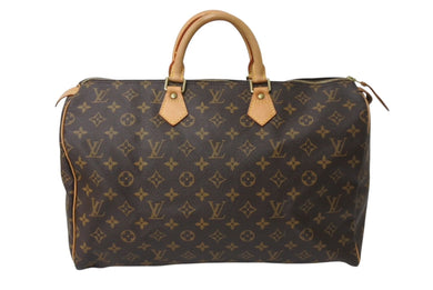 LOUIS VUITTON ルイヴィトン スピーディ40 ハンドバッグ M41522 モノグラム PVCコーティング ブラウン 美品 中古 4c070990