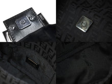 画像をギャラリービューアに読み込む, FENDI フェンディ ミニマンマバケット ハンドバッグ 8BR180 ズッキーノ柄 キャンバス レザー ブラック金具 美品 中古 4c070991 