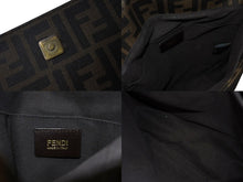 画像をギャラリービューアに読み込む, FENDI フェンディショルダーバッグ ズッカ柄 総柄 7VA215 ブラウン PVC レザー ゴールド金具 美品 中古 4c070993 