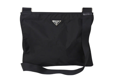 極美品 PRADA プラダ テスート B7339 ショルダーバッグ ナイロンプレート ブラック 中古 4c070994 ロゴ