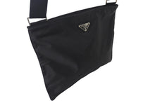 画像をギャラリービューアに読み込む, 極美品 PRADA プラダ テスート B7339 ショルダーバッグ ナイロンプレート ブラック 中古 4c070994 ロゴ