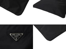 画像をギャラリービューアに読み込む, 極美品 PRADA プラダ テスート B7339 ショルダーバッグ ナイロンプレート ブラック 中古 4c070994 ロゴ
