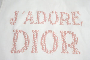 極美品 Christian Dior クリスチャンディオール J'ADORE ジャドール タンクトップ 2E12155300 サイズ38 ホワイト ピンク 中古 4c071008