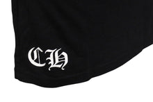 Load image into Gallery viewer, 極美品 CHROME HEARTS クロムハーツ Tシャツ Vネック 半袖 ホースシュー ロゴ ブラック コットン サイズM RN# 95024 中古 4c071016