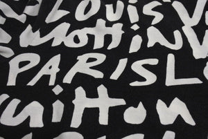 LOUIS VUITTON ルイヴィトン 半袖Ｔシャツ RM091S サイズL モノグラム グラフィティ ブラック ホワイト 美品 中古 4c071018