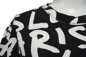 LOUIS VUITTON ルイヴィトン 半袖Ｔシャツ RM091S サイズXXS モノグラム グラフィティ ブラック ホワイト 美品 中古 4c071019