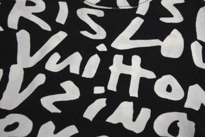 LOUIS VUITTON ルイヴィトン 半袖Ｔシャツ RM091S サイズXXS モノグラム グラフィティ ブラック ホワイト 美品 中古 4c071019