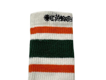 Load image into Gallery viewer, CHROME HEARTS クロムハーツ 靴下 ソックス ロゴ刺繍 オレンジ グリーン ホワイト コットン 良品 中古 4c071022
