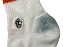 Load image into Gallery viewer, CHROME HEARTS クロムハーツ 靴下 ソックス ロゴ刺繍 オレンジ グリーン ホワイト コットン 良品 中古 4c071022
