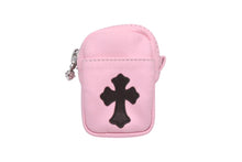 Load image into Gallery viewer, CHROME HEARTS クロムハーツ MICRO TAKA WALLET マイクロ タカ ウォレット コインケース エアポッツケース ピンク レザー シルバー金具 美品 中古 4c071031