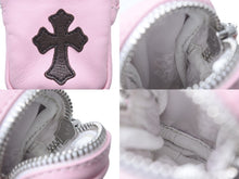 Load image into Gallery viewer, CHROME HEARTS クロムハーツ MICRO TAKA WALLET マイクロ タカ ウォレット コインケース エアポッツケース ピンク レザー シルバー金具 美品 中古 4c071031