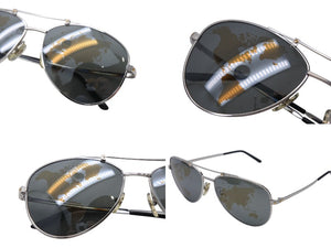 CARTIER カルティエ サングラス アイウェア ブラック サイズ61□16 B19A73L シルバー金具 世界地図 美品 中古 4c071034