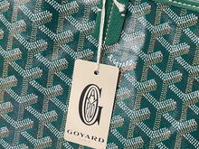 Load image into Gallery viewer, 新品未使用 GOYARD ゴヤール サンルイPM バッグ トートバッグ STLOUIPMLTY09CL09P PVC レザー ヘリンボーン グリーン 中古 4c071039