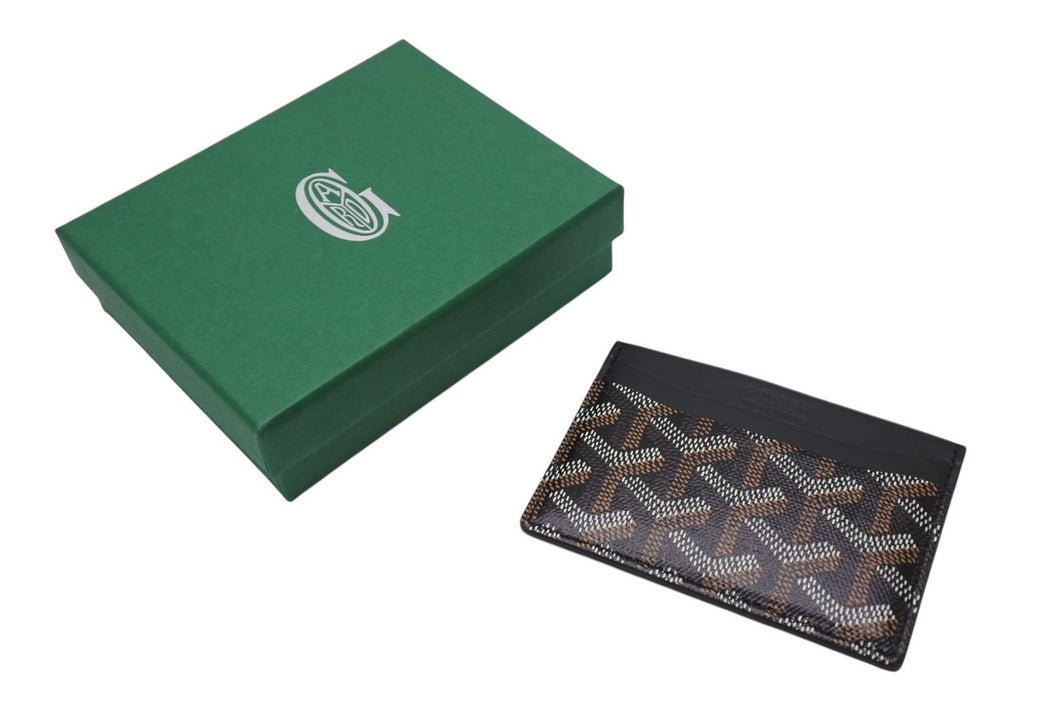 新品未使用 GOYARD ゴヤール サンシュルピス カードケース STSULPPMLTY01CL01X ブラック PVC レザー 中古 4c071045