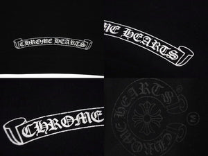 CHROME HEARTS クロムハーツ 大阪スクロール ラベル ロゴ プリント 半袖Ｔシャツ 大阪限定 新型 ブラック サイズM 美品 中古 4c071048