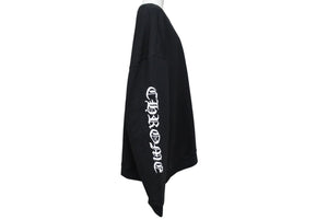 極美品 CHROME HEARTS クロムハーツ スウェットシャツ トレーナー サイズXXL ネックロゴ 新作 袖プリント ブラック コットン 中古 4c071052