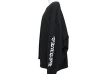 Load image into Gallery viewer, 極美品 CHROME HEARTS クロムハーツ スウェットシャツ トレーナー サイズXXL ネックロゴ 新作 袖プリント ブラック コットン 中古 4c071052
