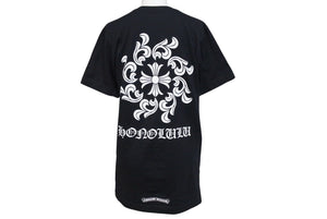 極美品 CHROME HEARTS クロムハーツ Tシャツ 半袖 HONOLULU ホノルル限定 ブラック コットン サイズS 中古 4c071053