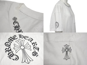 Chrome hearts クロムハーツ ネックロゴ バッククロスロゴ プリントポケットサイズ XL ホワイト 新型 美品 中古 4c071054