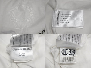 Chrome hearts クロムハーツ ネックロゴ バッククロスロゴ プリントポケットサイズ XL ホワイト 新型 美品 中古 4c071054