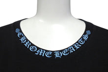Load image into Gallery viewer, CHROME HEARTS クロムハーツ 長袖Ｔシャツ サイズS ネックロゴ ロゴプリント スクロールラベルロゴ ブラック コットン 美品 中古 4c071060