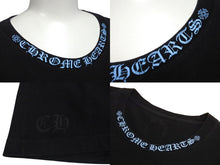 Load image into Gallery viewer, CHROME HEARTS クロムハーツ 長袖Ｔシャツ サイズS ネックロゴ ロゴプリント スクロールラベルロゴ ブラック コットン 美品 中古 4c071060