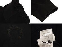 Load image into Gallery viewer, CHROME HEARTS クロムハーツ 長袖Ｔシャツ サイズS ネックロゴ ロゴプリント スクロールラベルロゴ ブラック コットン 美品 中古 4c071060