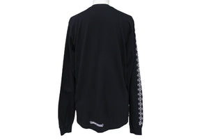 CHROME HEARTS クロムハーツ 長袖Tシャツ CHクロス トップス コットン ブラック サイズS 美品 中古 4c071065